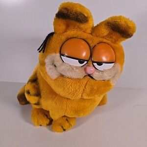 Garfield Large Vintage Sitting Plush Dakin United‎ Feature Syndicate 1981